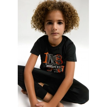 ERKEK ÇOCUK PİJAMA TAKIMI - SİYAH