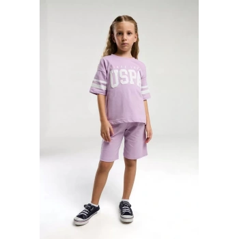 KIZ ÇOCUK BERMUDA TAKIM - LİLA