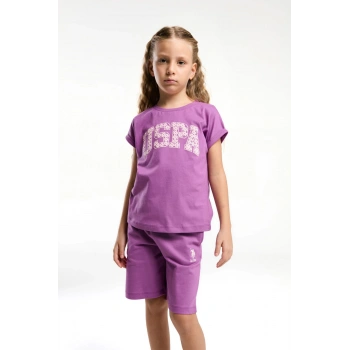 KIZ ÇOCUK BERMUDA TAKIM  - VİYOLET