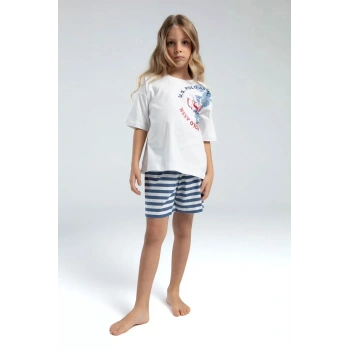 KIZ ÇOCUK ŞORT TAKIM - Beyaz
