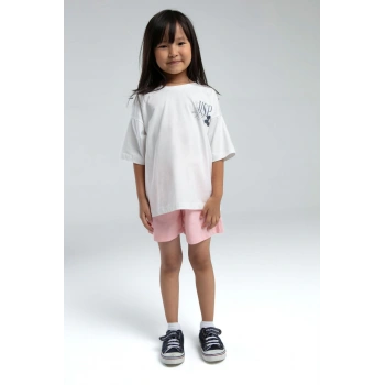 KIZ ÇOCUK ŞORT TAKIM - Beyaz