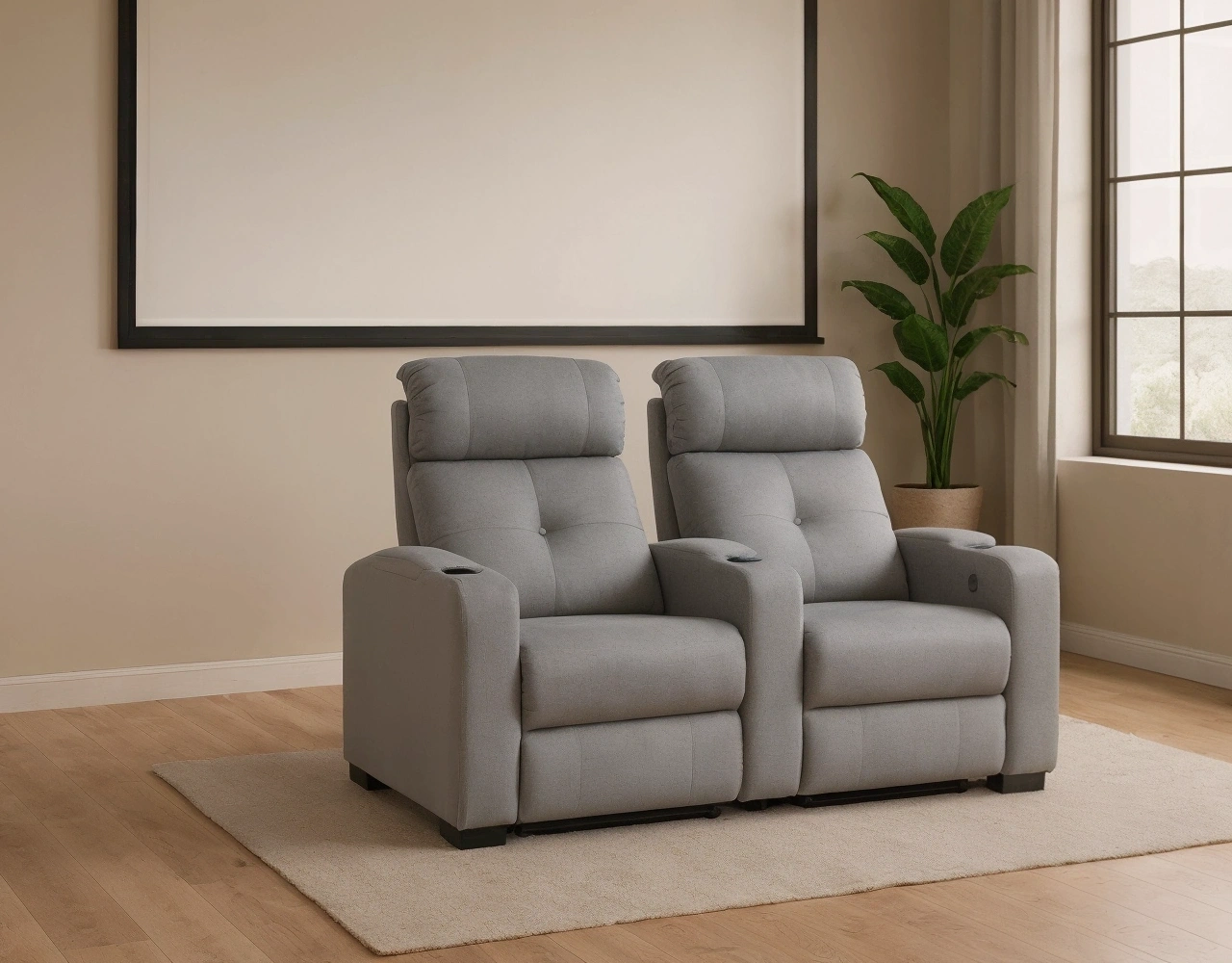 Nappa İkili Kollu Sinema Koltuğu