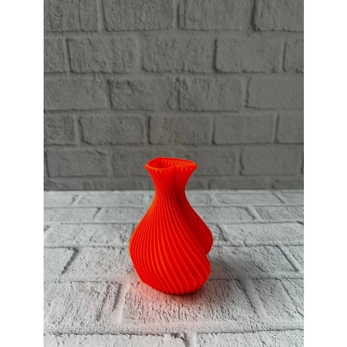 11 Cm Turuncu Kalp Formlu Mini Vazo Es Dekoratif Obje