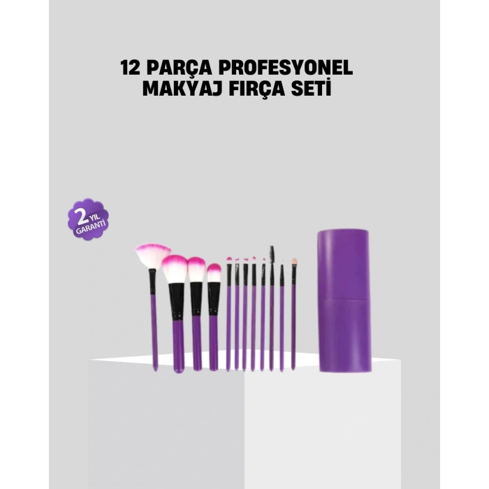 12’li Profesyonel Makyaj Fırça Seti Ultra Yumuşak Sen Kıllı