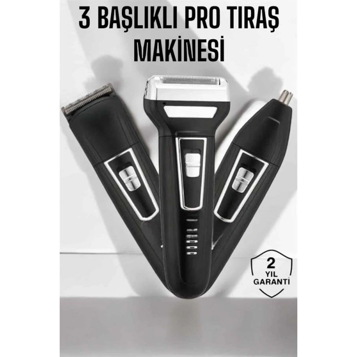 3 Başlıklı Profesyonel Tıraş Makinesi