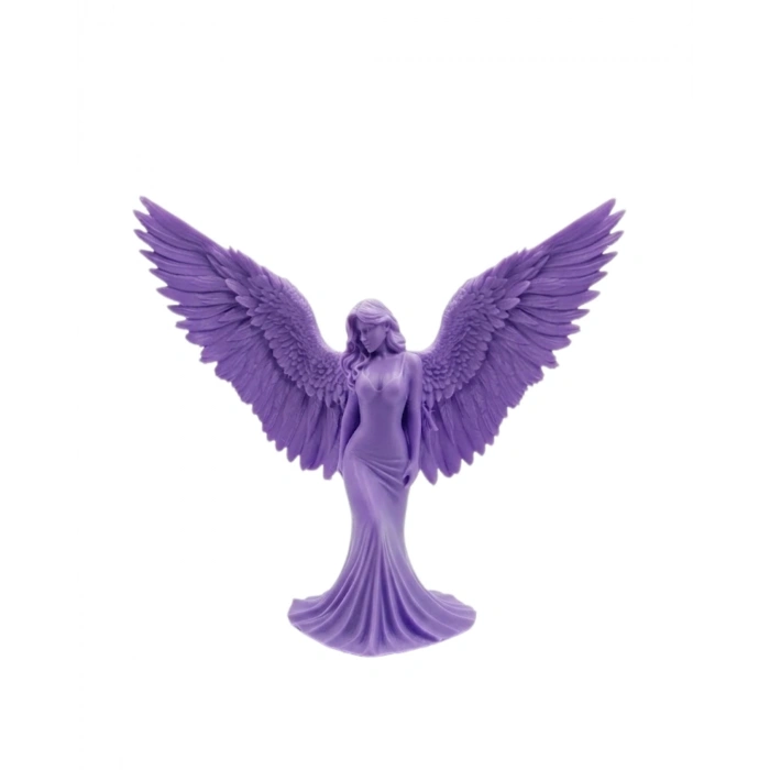 3d Lila Melek İnsan Biblo Es Dekoratif Obje