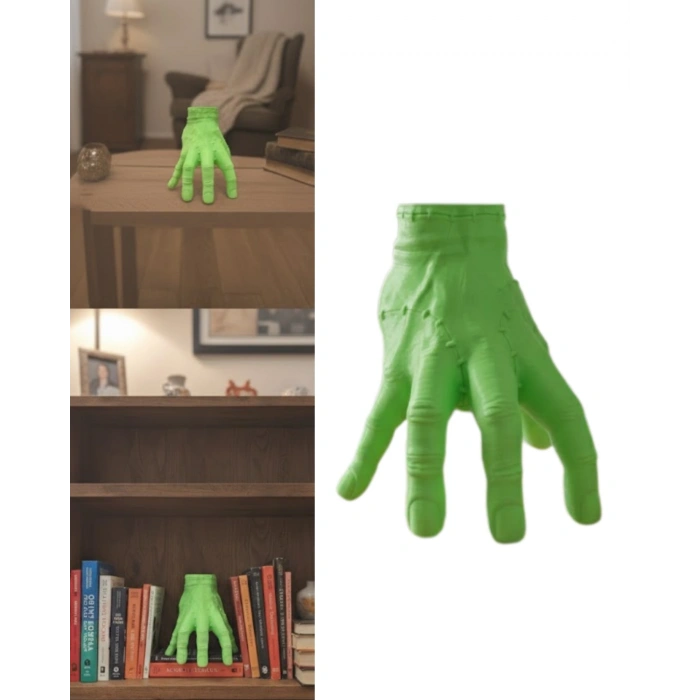 3d Yeşil El Biblo 27x22 Cm Dikkat Çekici Ev Dekorasyonu