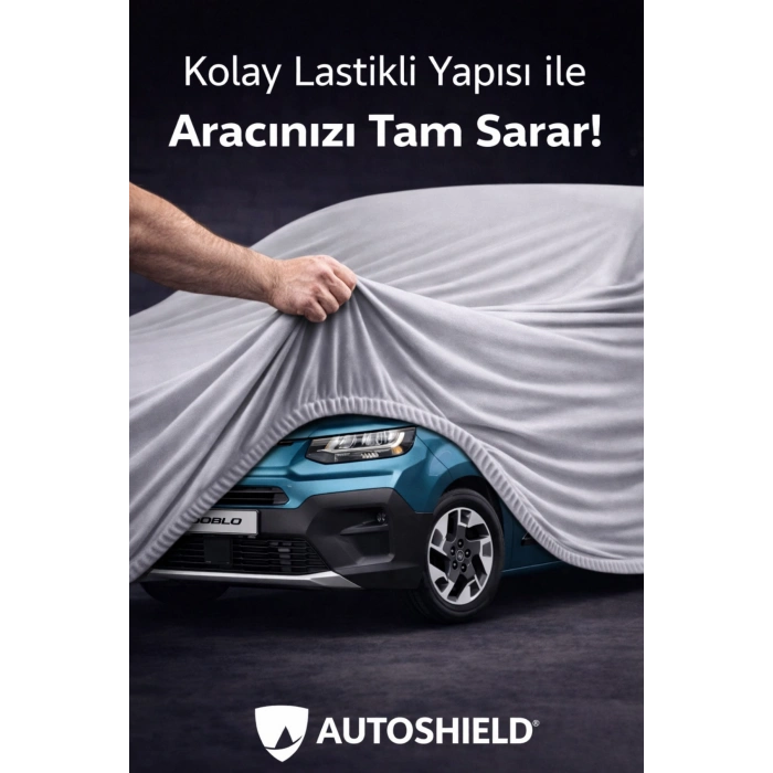 Fiat Doblo Penye Branda Garaj Branda Örtüsü Dayanıklı Kalın Penye Branda Otomobil Çadır Branda Gri