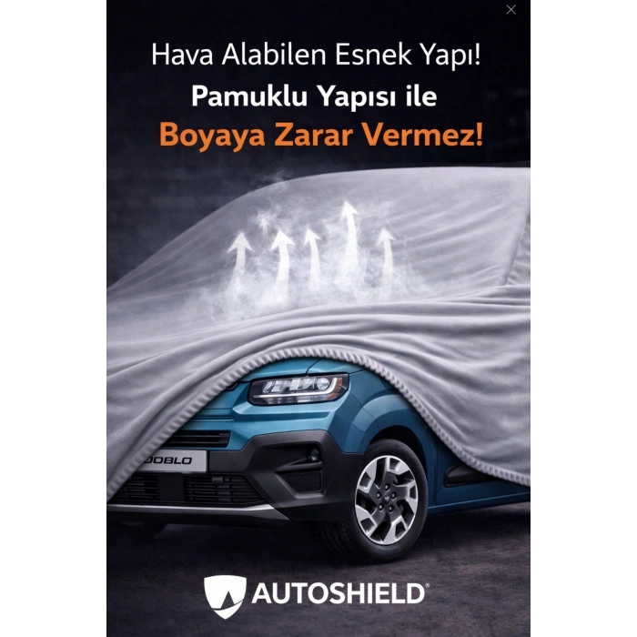 Fiat Doblo Penye Branda Garaj Branda Örtüsü Dayanıklı Kalın Penye Branda Otomobil Çadır Branda Gri