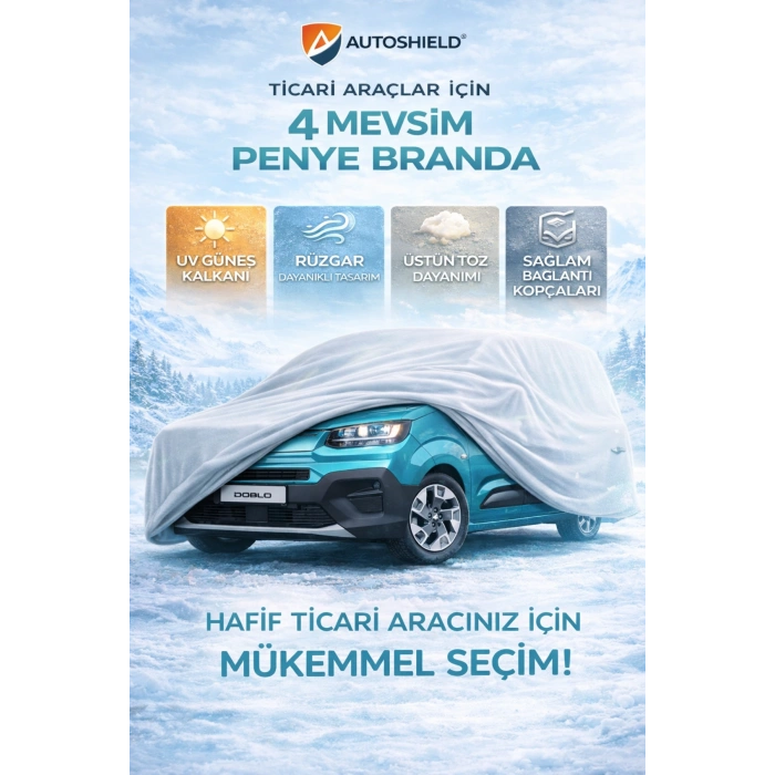 Fiat Doblo Penye Branda Garaj Branda Örtüsü Dayanıklı Kalın Penye Branda Otomobil Çadır Branda Gri