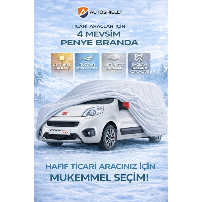 Fiat Fiorino Penye Branda Garaj Branda Örtüsü Dayanıklı Kalın Penye Branda Otomobil Çadır Branda Gri