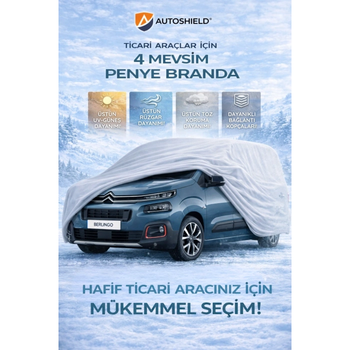 Citroen Berlingo Penye Branda Garaj Branda Örtüsü Dayanıklı Kalın Penye Branda Otomobil Çadır Branda Gri
