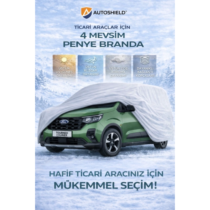 Ford Courier Penye Branda Garaj Branda Örtüsü Dayanıklı Kalın Penye Branda Otomobil Çadır Branda Gri