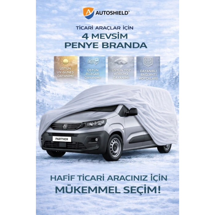 Peugeot Partner Penye Branda Garaj Branda Örtüsü Dayanıklı Kalın Penye Branda Otomobil Çadır Branda Gri