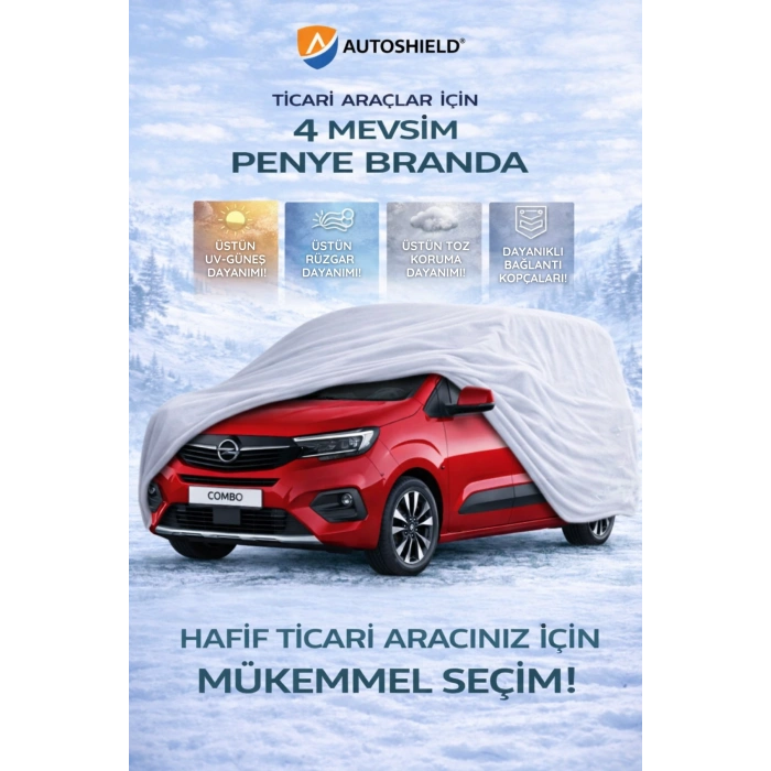 Opel Combo Penye Branda Garaj Branda Örtüsü Dayanıklı Kalın Penye Branda Otomobil Çadır Branda Gri