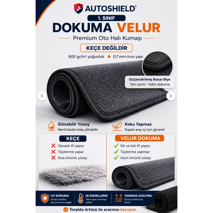 Citroen C4 (2004-2009) Torpido Örtüsü Tam Uyumlu | Ön Göğüs Koruma Önleyici Gri