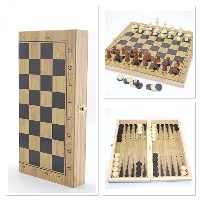 Ahşap Satranç Ve Tavla Seti Alk4242