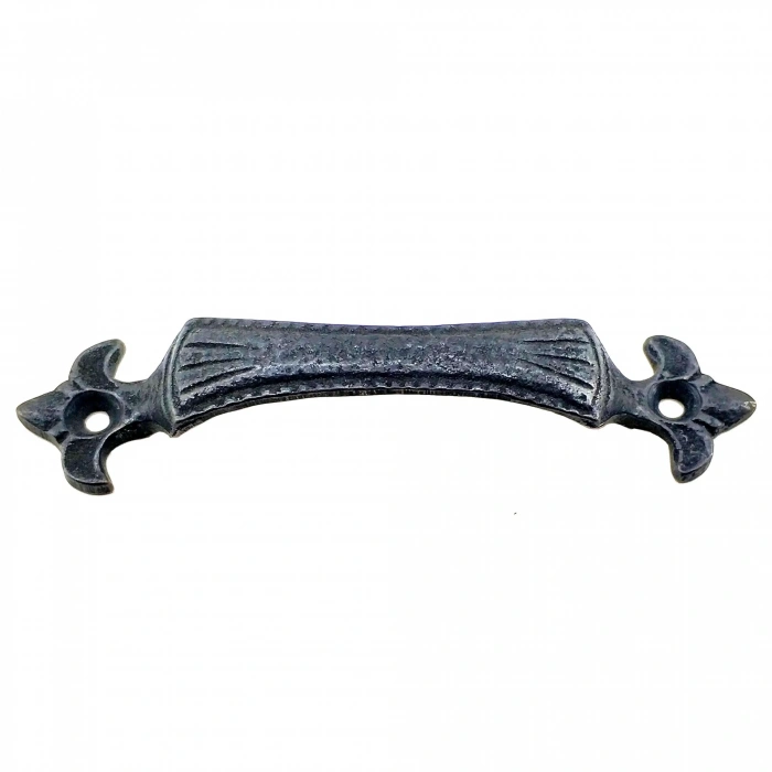 Antika Tarz Dekoratif Pirinç Lale Mobilya Kulbu - 27x115 Mm, Oksit