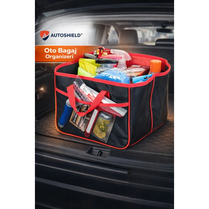 Araba Bagaj Çantası – Oto Bagaj Organizer Kapaklı Cırtlı Düzenleyici