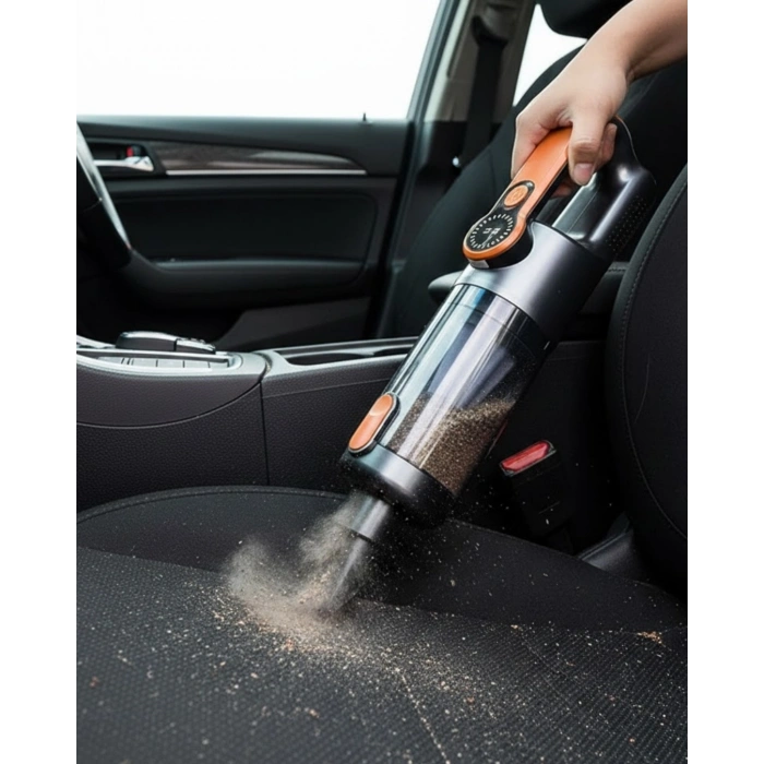 Araç İçi Uyumlu Şarjlı El Süpürgesi Dar Alan Temizlik Atlı