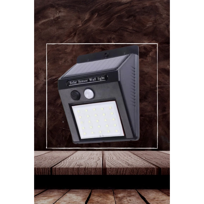 Bahçe Aydınlatma Sensörlü Güneş Enerjili Duvar Lambası 40 Led Işık