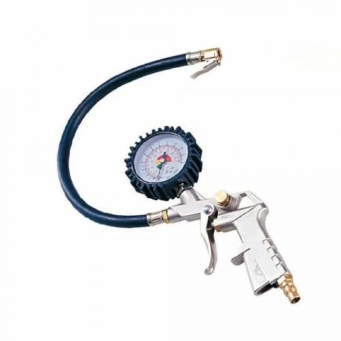 Basınç Göstergeli Lastik Şişirme Tabancası Hava Saatli