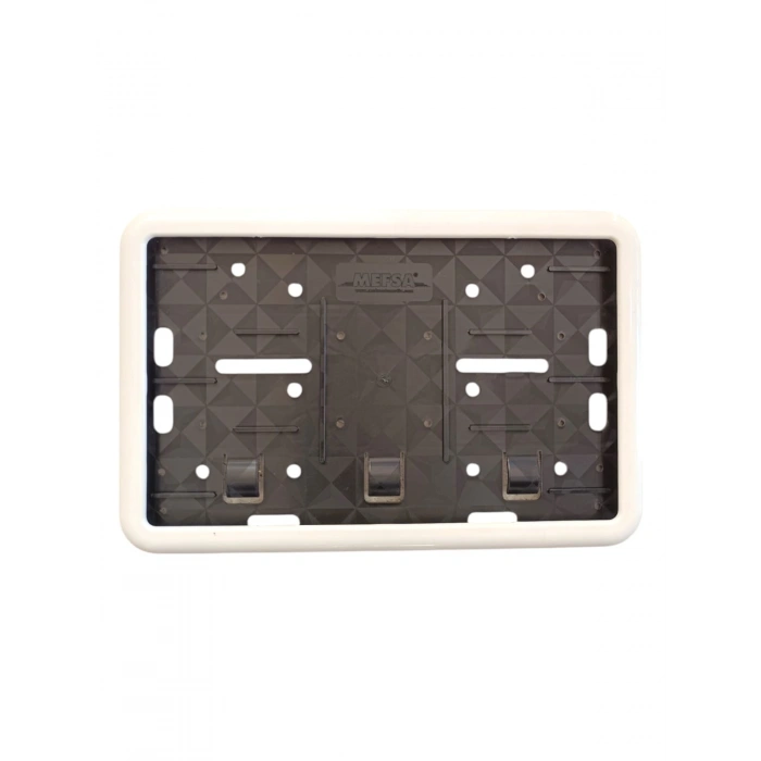 Çerçeveli Motor Plakalık Plaka Altlığı Beyaz 17x26 cm