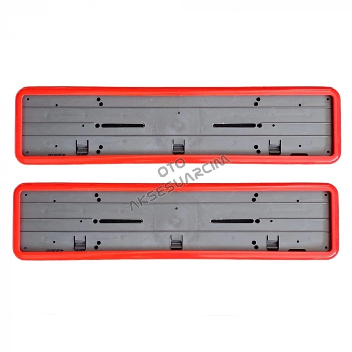 Çerçeveli Plakalık Plaka Altlığı Kırmızı 2li