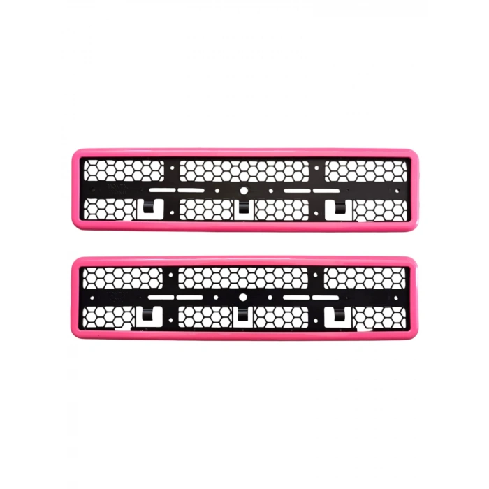 Çerçeveli Plakalık Plaka Altlığı Pembe 2li