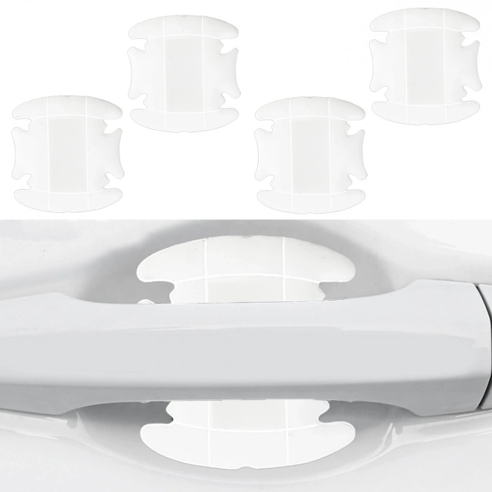 Dış Kapı Kolu Koruma Bandı Silikon 4 Parça Beyaz