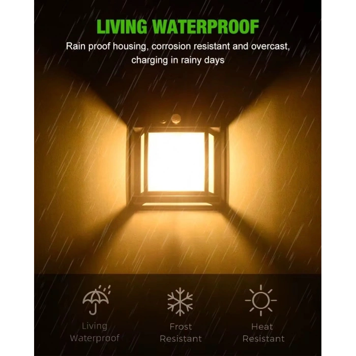 Fithome Or-228 Hareket Sensörlü Su Geçirmez Solar Bahçe Aydınlatma Duvar Lambası