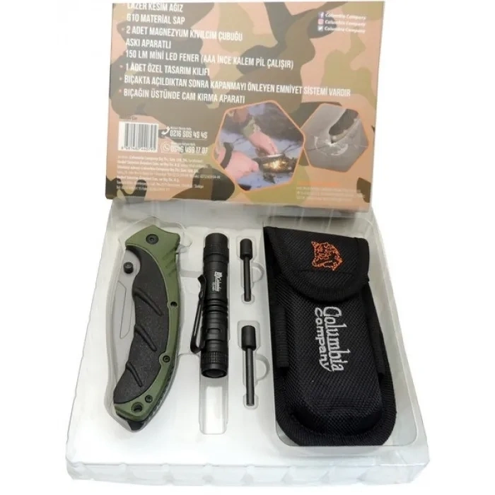 Fst-3070-b Kamp Çakısı Fenerli Grn. 21,5 Cm Manuel, Kemerlikli