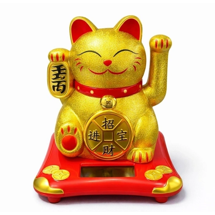 Güneş Enerjili Sallanan Şans Kedisi - Maneki Neko Alk4524