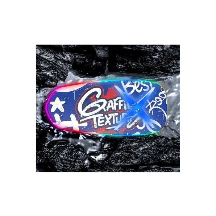 Helmet Graffiti Motor Kask Kulaklık Rgb Modlu Su Geçirmez 6.0 Bluetooth Intercom Yenı Model