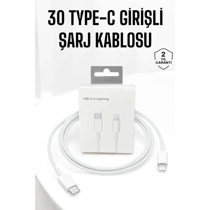 Iphone Uyumlu İos Uyumlu Lightning Hızlı Şarj Tye C Lightning Şarj Kablosu