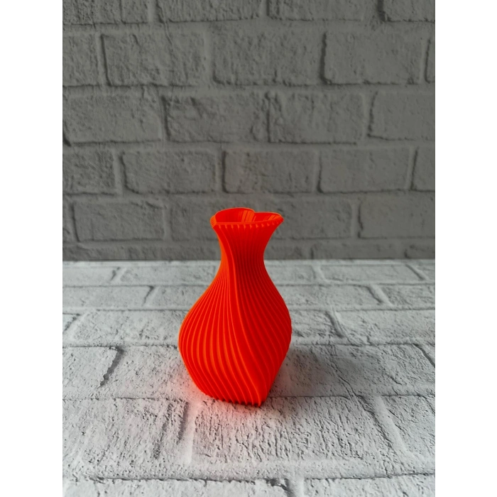 Kalpli Turuncu Dekoratif Vazo 11 Cm Modern Şık Masaüstü Aksesuar