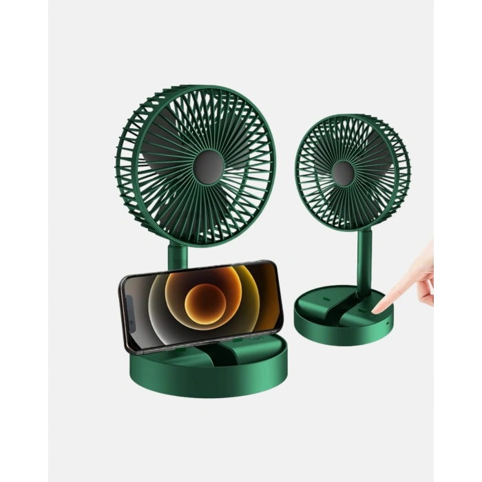 Katlanabilir Şarjlı Mini Fan 3 Kademeli Hız Ayarlı Taşınabilir