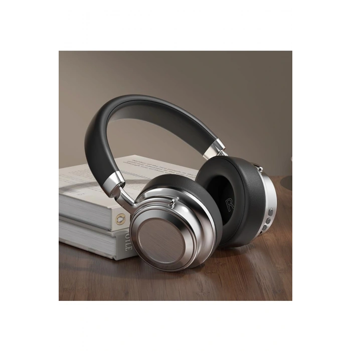 Metal Kulak Üstü Kablosuz Bluetooth Kulaklık Hybrid Anc Type-c Hızlı Şarj Bluetooth 6.0