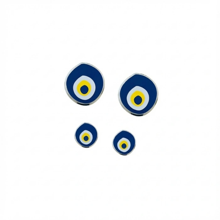 Nazar Boncuk Modeli Etiket Damla Sticker 4lü Set