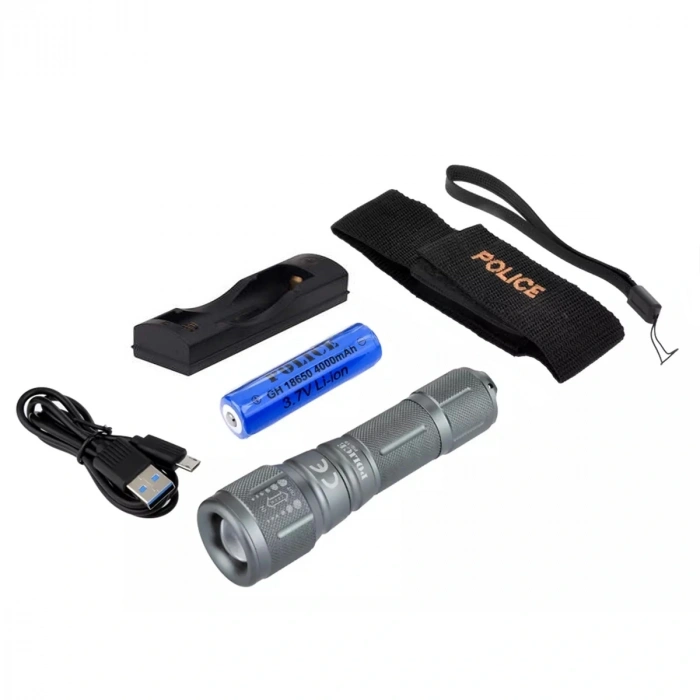 Police Ps-15 Cree Power Led Zoomlu Şarjlı El Feneri