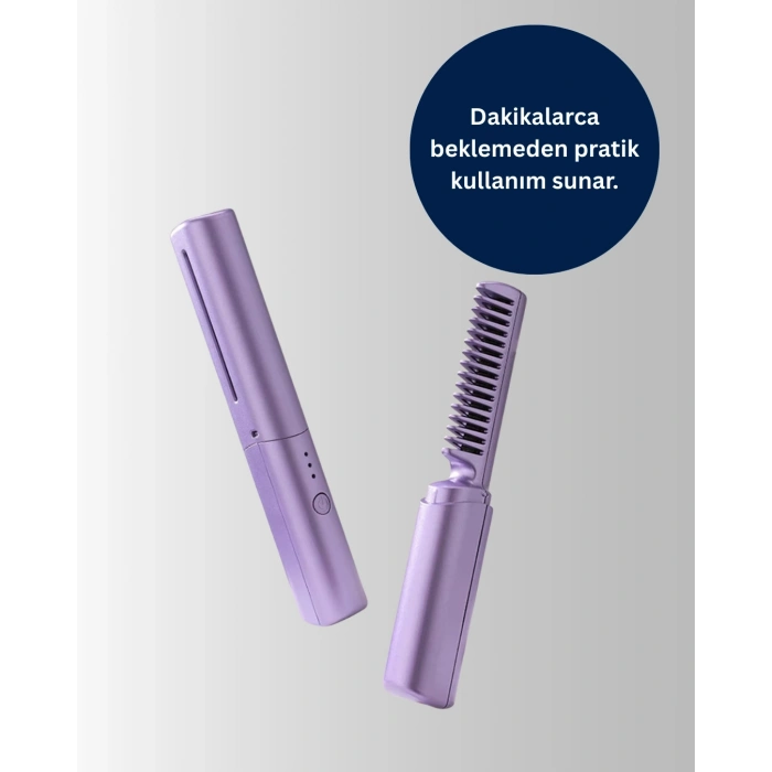 Şarjlı Saç Düzleştirici Tarak