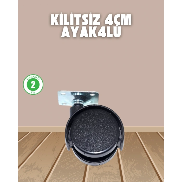 Sehpa Ve Ekipmanlar İçin Kilitsiz 4 Cm Ayak 4’lü