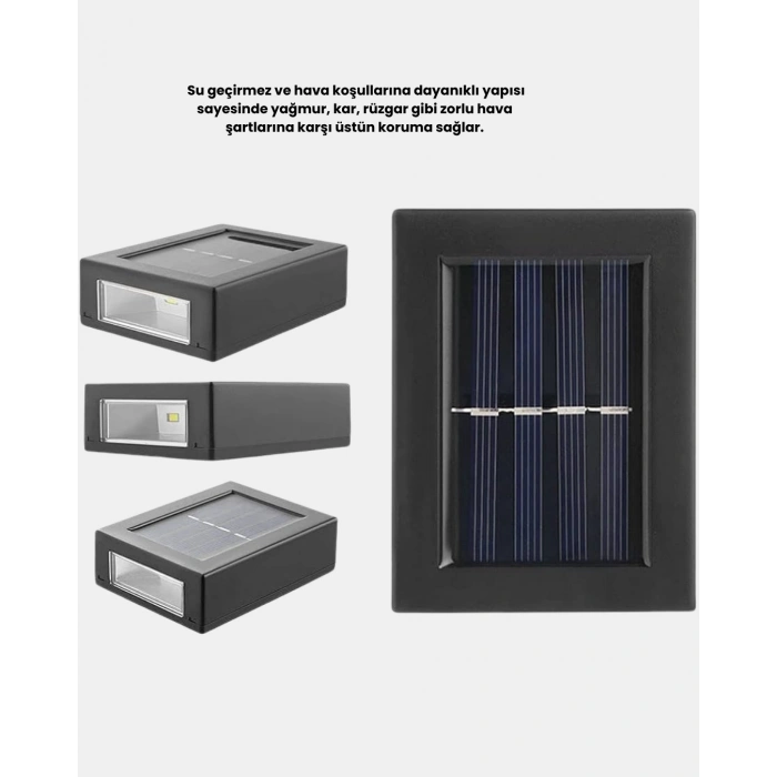 Solar Dış Mekan Aplik Su Geçirmez Dayanıklı Led Aydınlatmalı