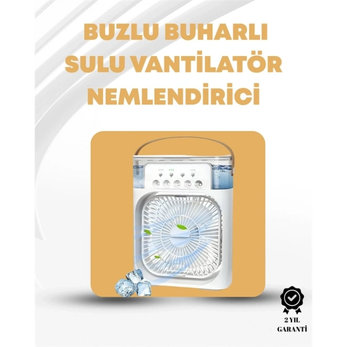 Taşınabilir 3ü 1 Arada Mini Fan | Nemlendirici + Soğutucu + Gece Lambası