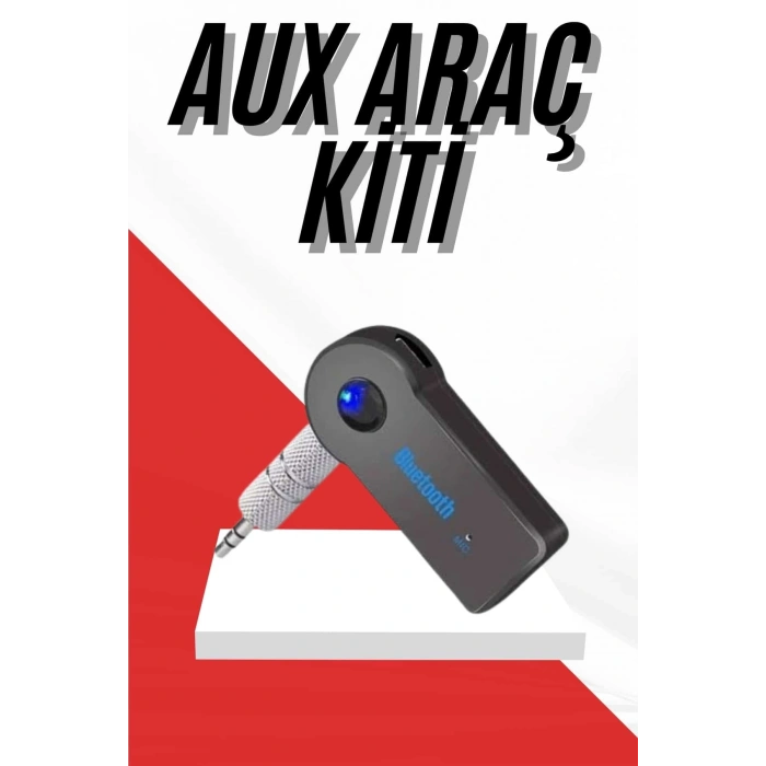 Tüm Cihazlara Uyumlu Bluetooth Aux Araç Kiti Siyah