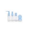 5’li Seyahat Dolum Şişe Seti 30 Ml Şeffaf Taşıma Çantalı