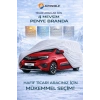 Opel Combo Penye Branda Garaj Branda Örtüsü Dayanıklı Kalın Penye Branda Otomobil Çadır Branda Gri