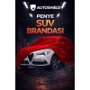 Alfa Romeo Stelvio Premium Penye SUV Araç Brandası Kalın Kumaş Garaj Brandası Oto Araç Koruma Örtüsü Kırmızı