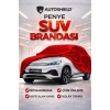 BYD Atto 3 Premium Penye SUV Araç Brandası Kalın Kumaş Garaj Brandası Oto Araç Koruma Örtüsü Kırmızı
