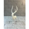 Beyaz Dekoratif Geyik Figürü Şık Ev Aksesuarı